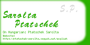 sarolta ptatschek business card